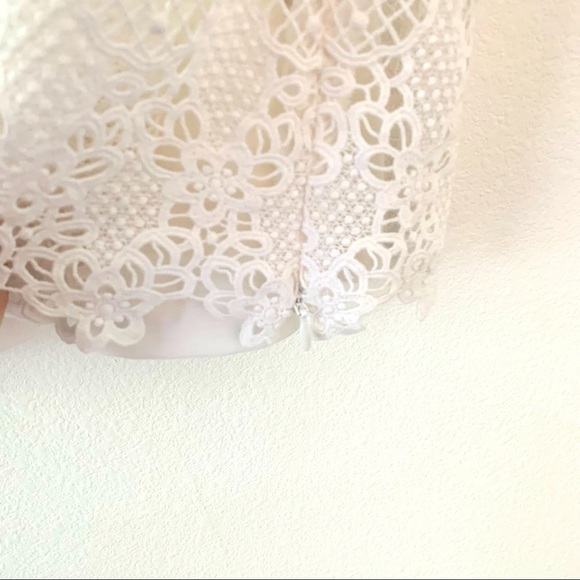 Goen.J Macrame Mini Shift Dress in white size 6 - Picture 12 of 14